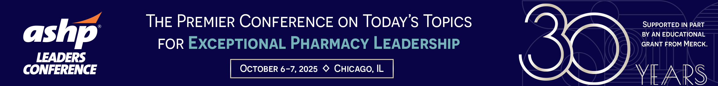 2025 Conference for Pharmacy Leaders Main banner